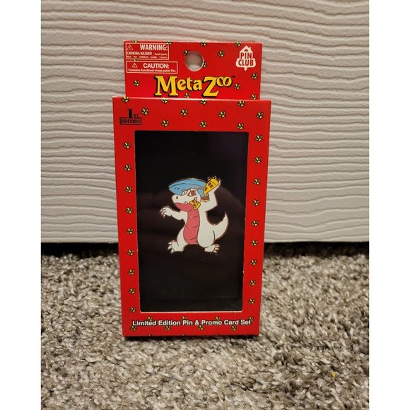 Metazoo Sewer Alligator Pin + Promo Card 1st Edition Limited Set New Sealed - Picture 1 of 2